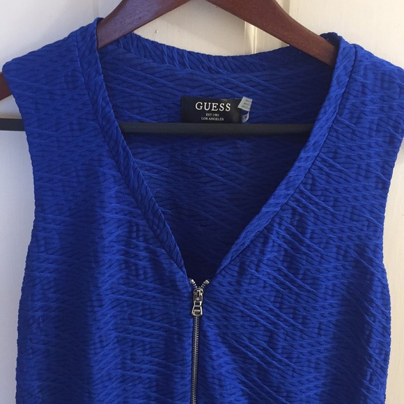 GUESS sleeveless dress bright blue size 10 - Picture 2 of 6